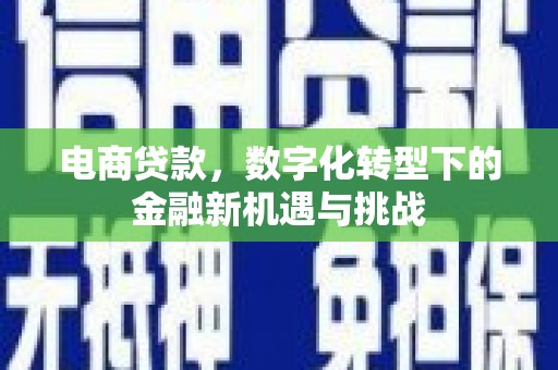 大兴安岭电商贷款，数字化转型下的金融新机遇与挑战