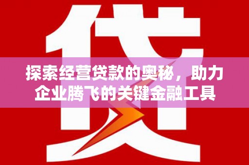 大兴安岭探索经营贷款的奥秘，助力企业腾飞的关键金融工具
