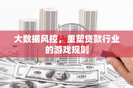 大兴安岭大数据风控，重塑贷款行业的游戏规则