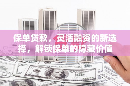 大兴安岭保单贷款，灵活融资的新选择，解锁保单的隐藏价值