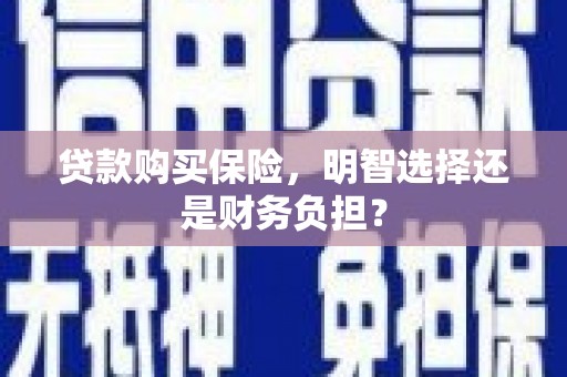 大兴安岭贷款购买保险，明智选择还是财务负担？