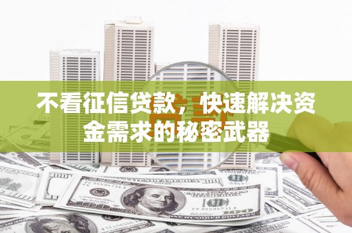 大兴安岭不看征信贷款，快速解决资金需求的秘密武器