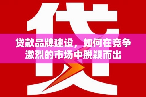 大兴安岭贷款品牌建设，如何在竞争激烈的市场中脱颖而出