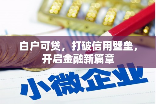 大兴安岭白户可贷，打破信用壁垒，开启金融新篇章