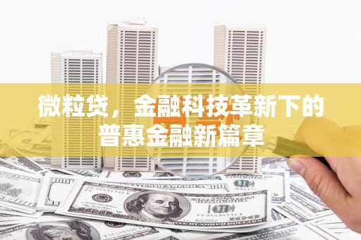 大兴安岭微粒贷，金融科技革新下的普惠金融新篇章