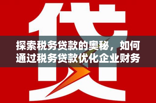 大兴安岭探索税务贷款的奥秘，如何通过税务贷款优化企业财务