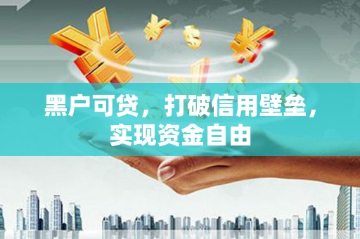 大兴安岭黑户可贷，打破信用壁垒，实现资金自由