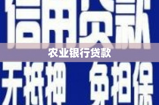 大兴安岭农业银行贷款