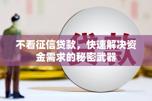 大兴安岭不看征信贷款，快速解决资金需求的秘密武器