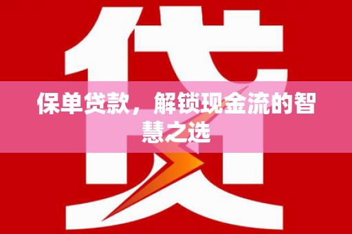 大兴安岭保单贷款，解锁现金流的智慧之选