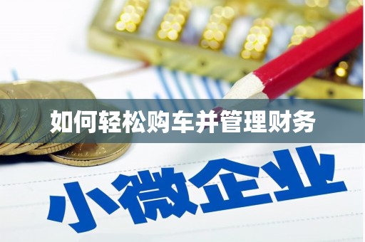 大兴安岭如何轻松购车并管理财务